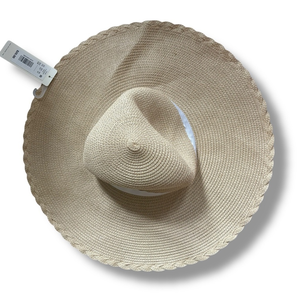 Child Tan Wide Brim Beach Sun Hat